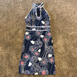 Tabitha size 4 blue, white and pink dress.